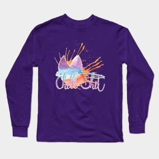 Chill Shit Stingray Watercolor Vibe Long Sleeve T-Shirt